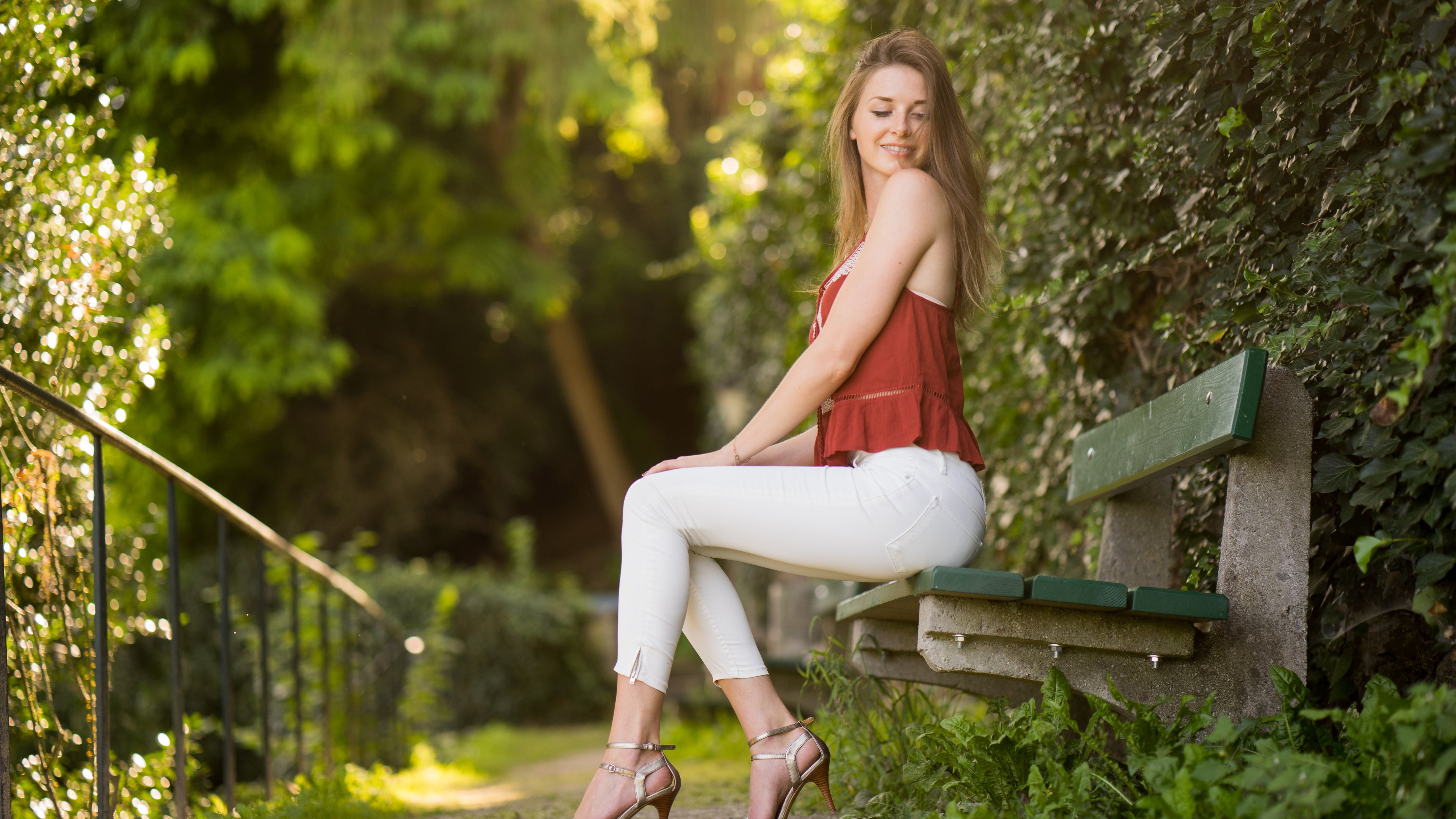 Обои Люди в природе, природа, сидящий, зеленый, красота в разрешении 3840x2160