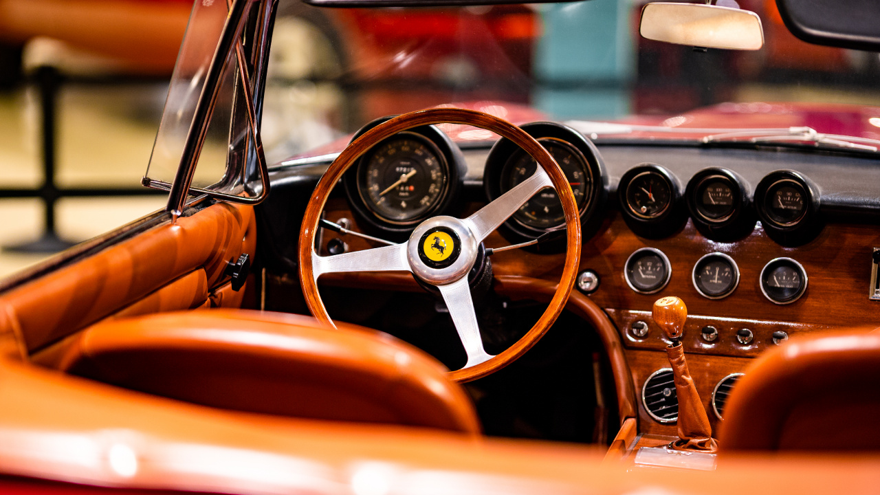 Обои рулевое колесо, легковые автомобили, Порше, спорткар, автомобильный руль в разрешении 1280x720