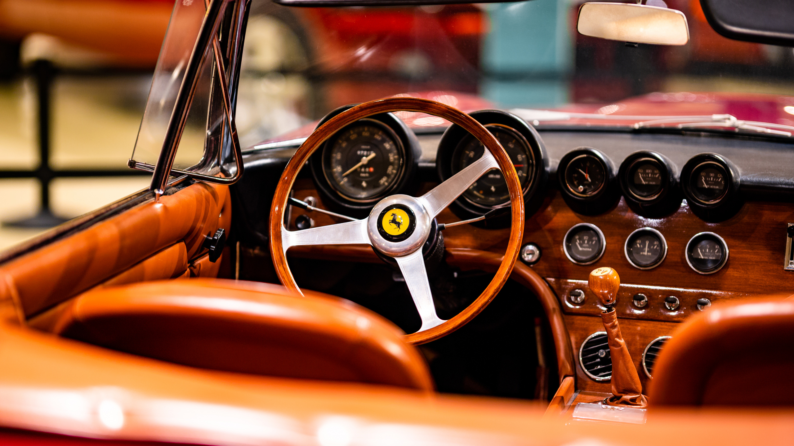 Обои рулевое колесо, легковые автомобили, Порше, спорткар, автомобильный руль в разрешении 2560x1440