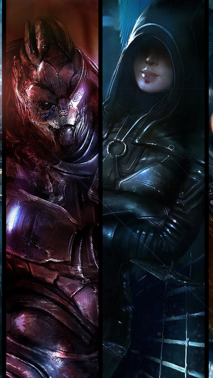 Обои масс эффект 3, массовый эффект, масс эффект 2, графический дизайн, постер в разрешении 720x1280