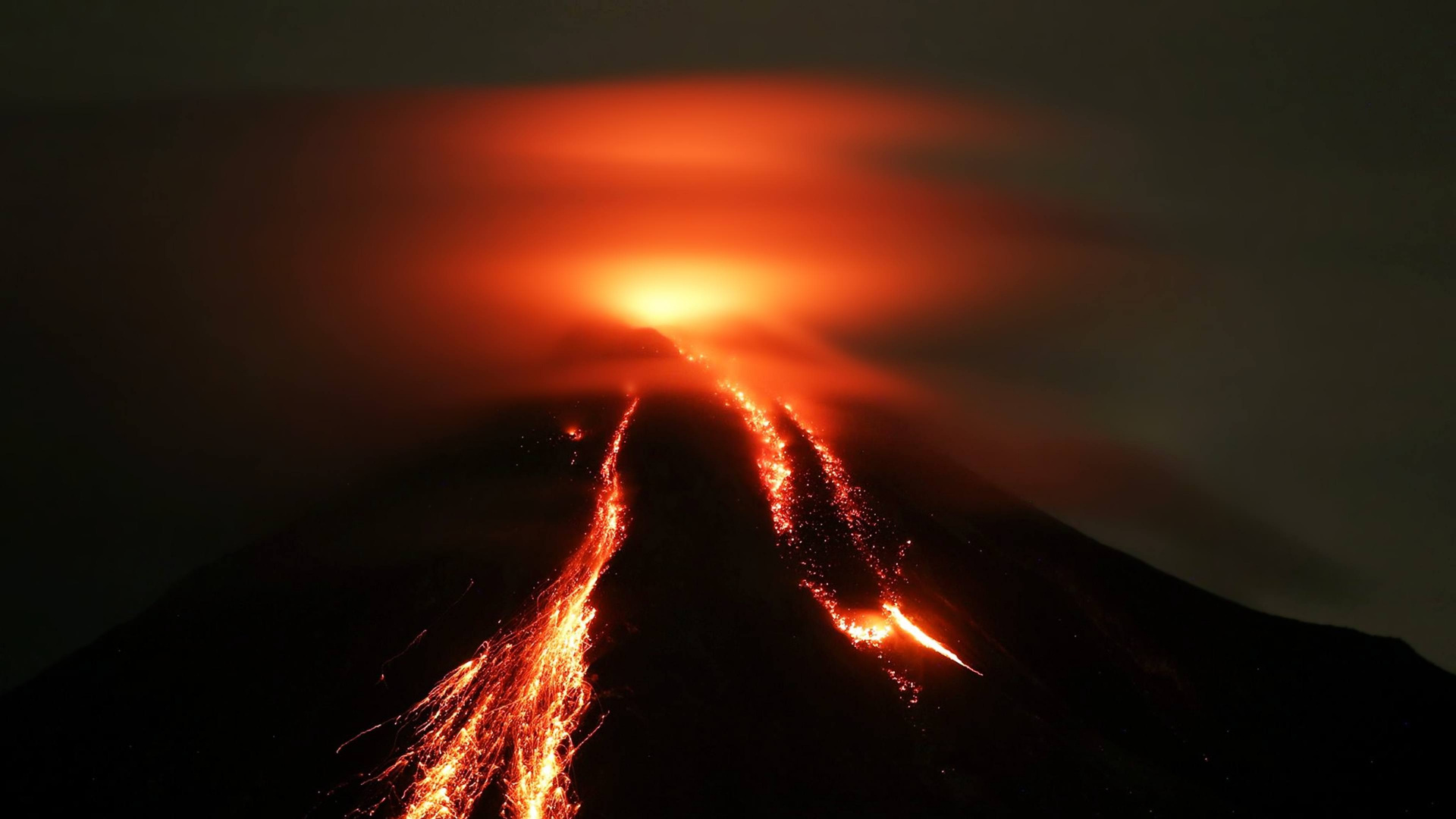 Обои вулкан, лава, Volcn де Колима, тепло, вулканического рельефа в разрешении 1920x1080
