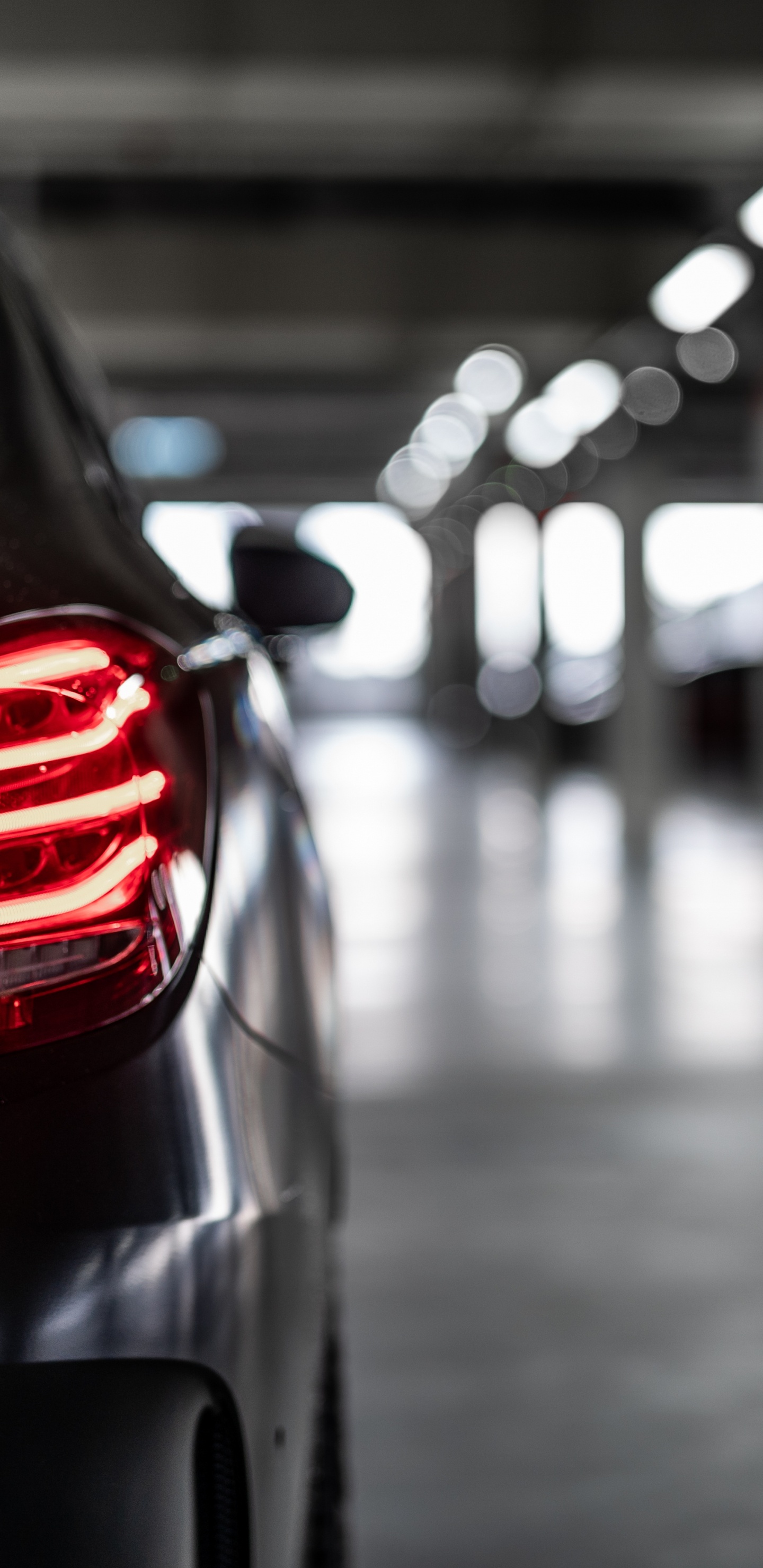 Обои фара, компактный автомобиль, авто, автомобиль, mercedes benz в разрешении 1440x2960