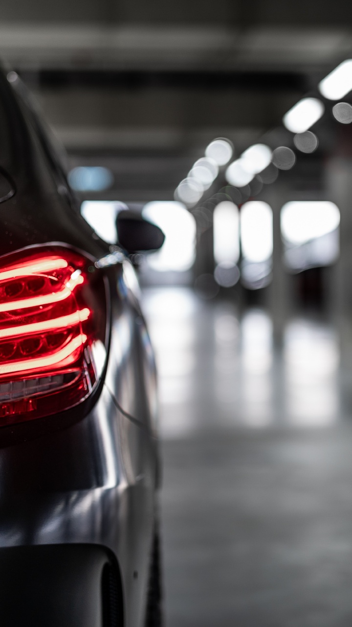 Обои фара, компактный автомобиль, авто, автомобиль, mercedes benz в разрешении 720x1280