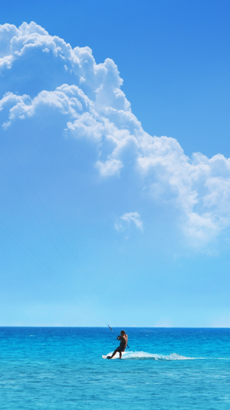 Обои Кайтсерфинг, виндсерфинг, серфинг, кайт спорта, boardsport в разрешении 750x1334