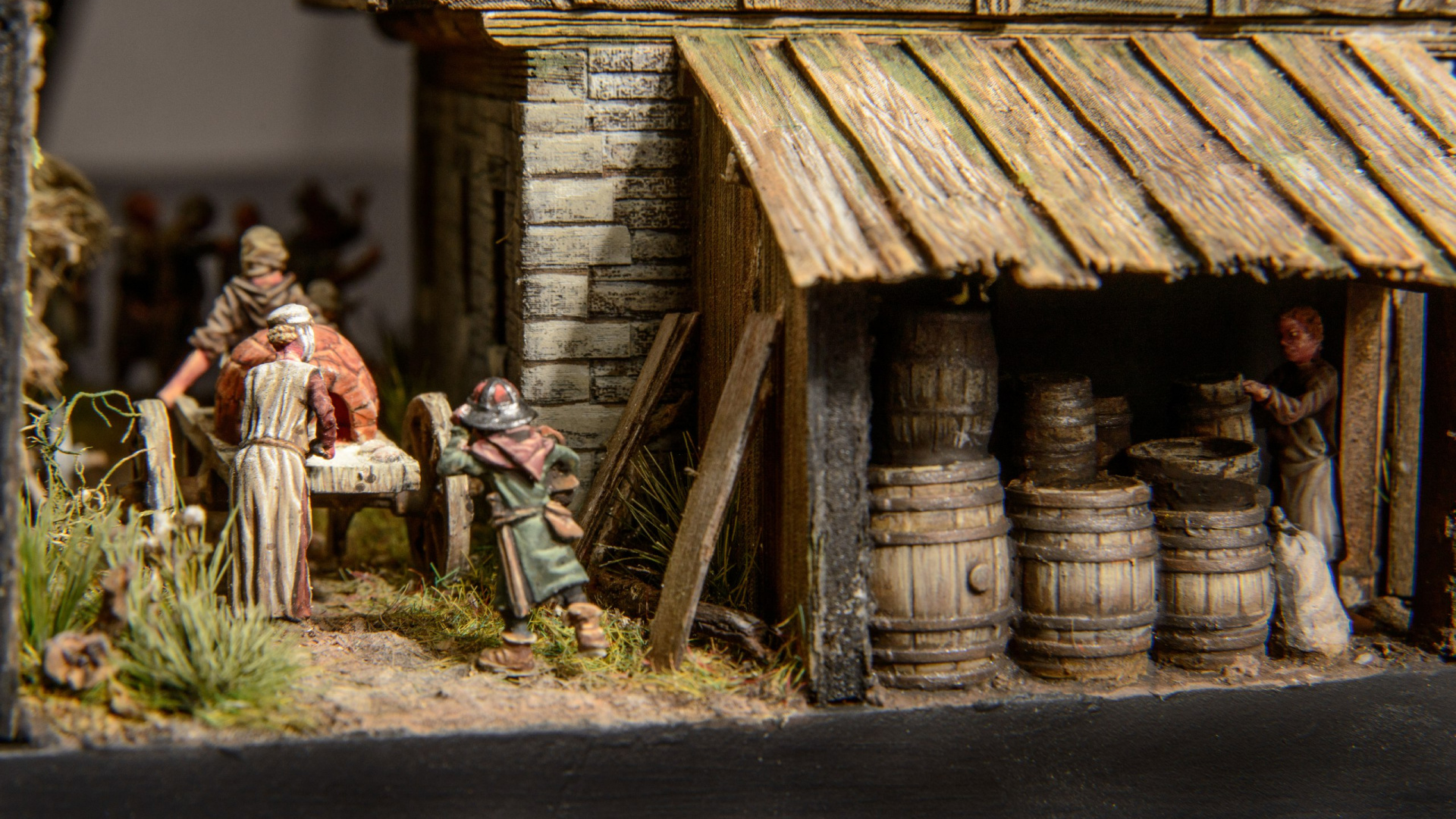 Обои древесина, Рождественский день, вертеп, Рождество в разрешении 1920x1080