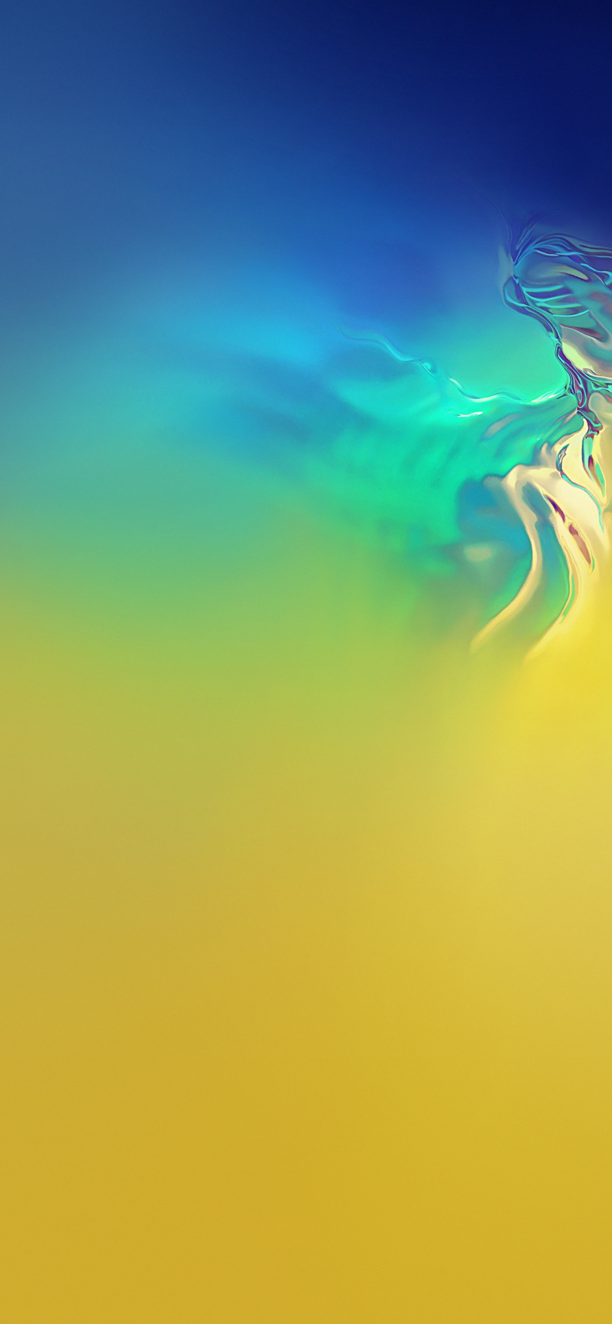 Обои Один пользовательский интерфейс, смартфон, зеленый, синий, желтый в разрешении 1242x2688