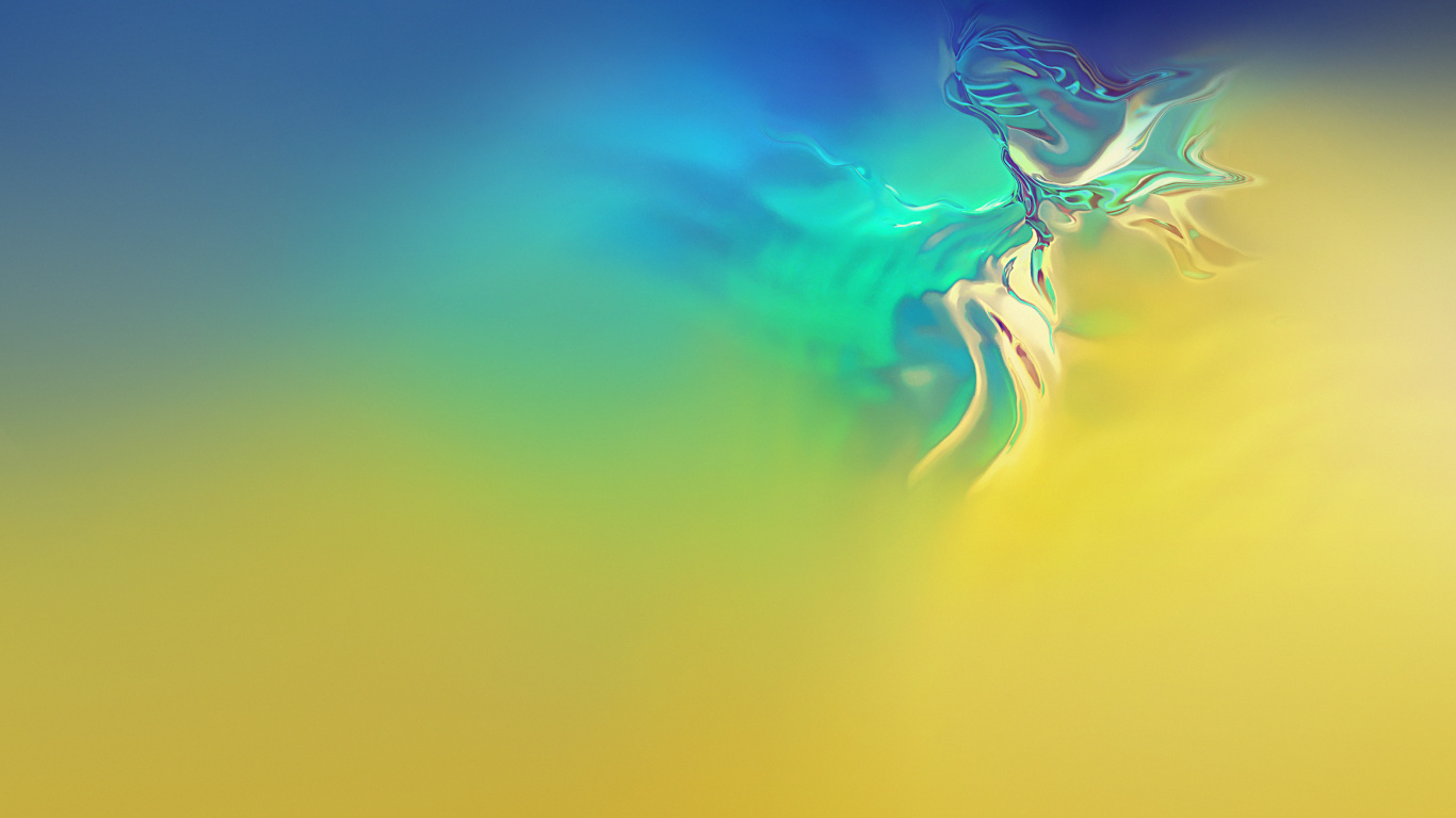 Обои Один пользовательский интерфейс, смартфон, зеленый, синий, желтый в разрешении 1366x768