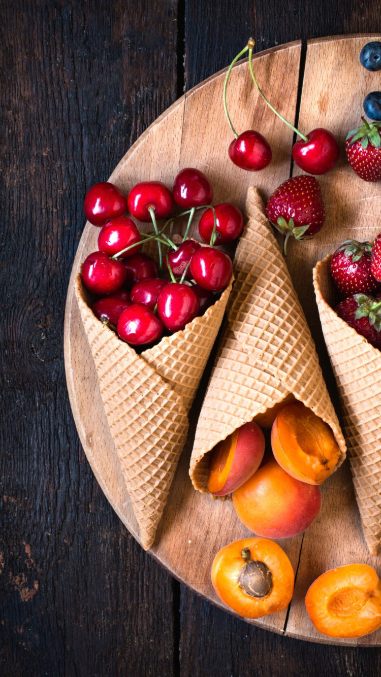 Обои кухня, лучший плод, овощ, еда, древесина в разрешении 750x1334