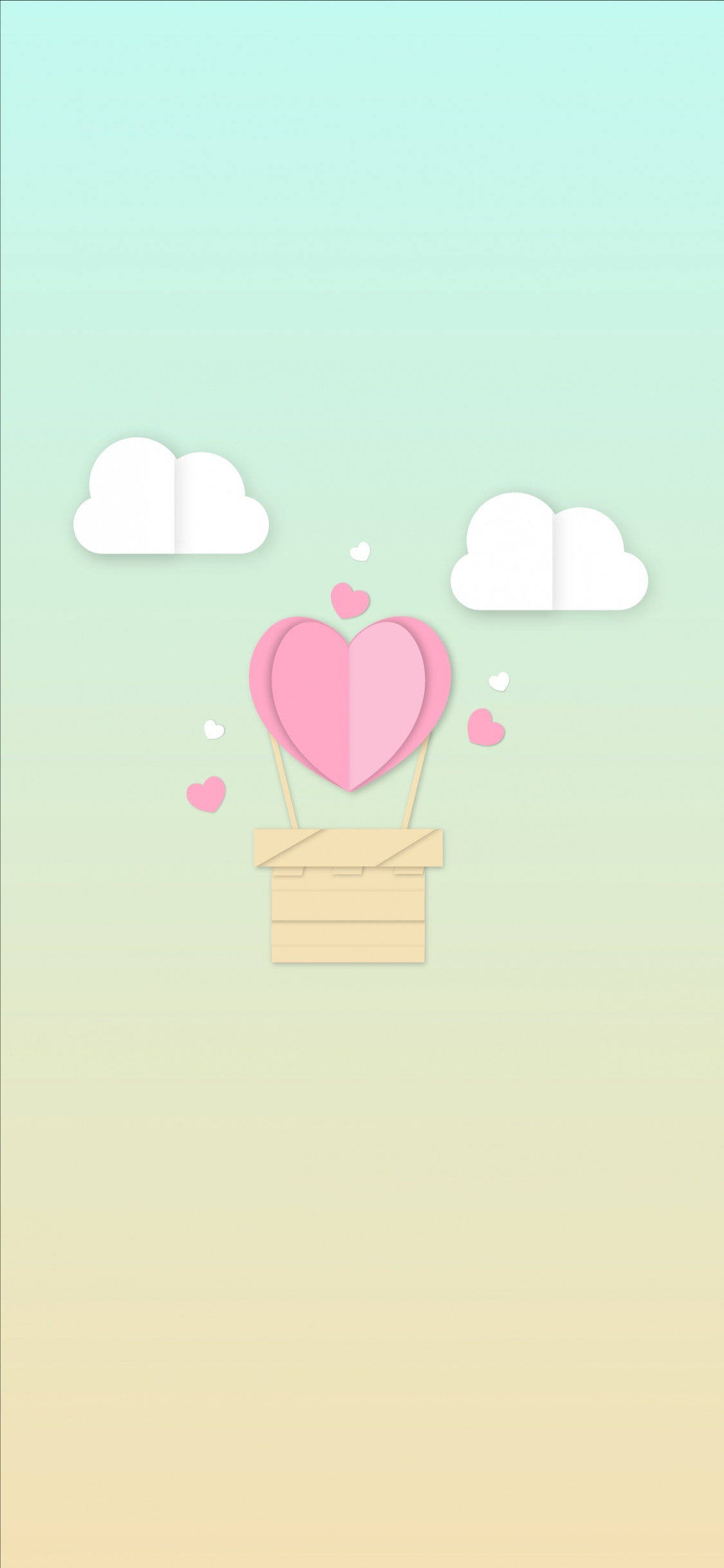 Обои сердце, воздушный шар, розовый, линия, ингредиент в разрешении 1125x2436