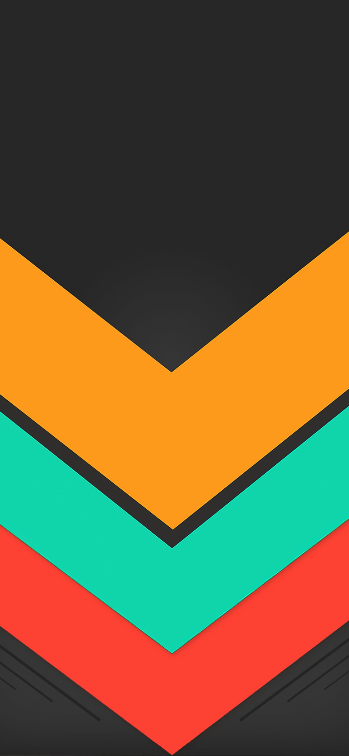 Обои Апельсин, абстрактное искусство, прямоугольник, жест, треугольник в разрешении 1125x2436