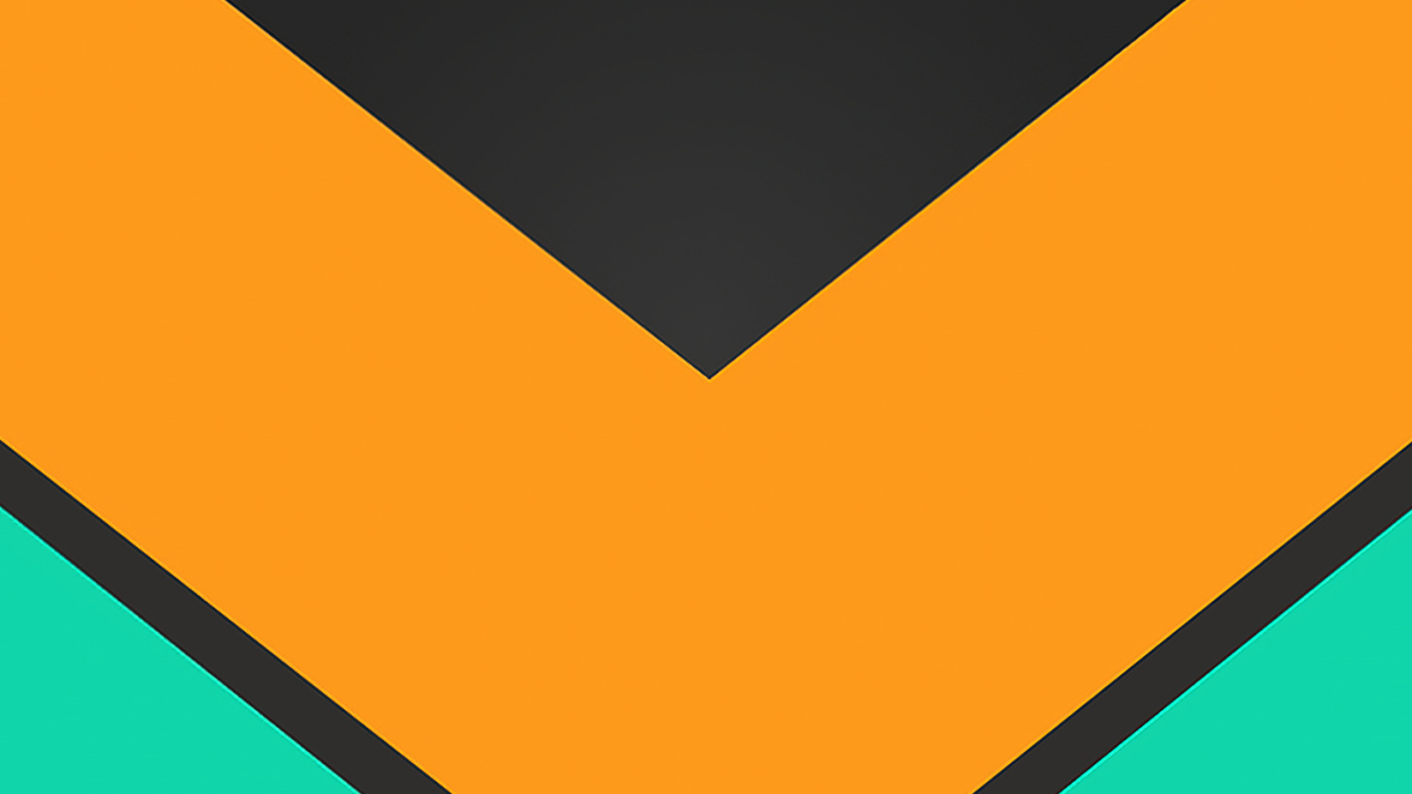 Обои Апельсин, абстрактное искусство, прямоугольник, жест, треугольник в разрешении 1280x720