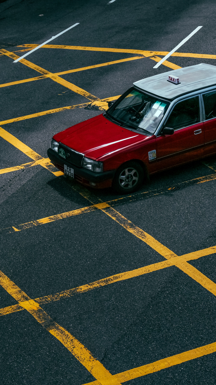 Обои авто, асфальт, дорога, автомобиль, переулок в разрешении 750x1334