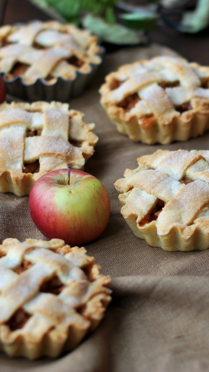 Обои пища, сахарная пудра, apple, выпечка, блюда в разрешении 720x1280