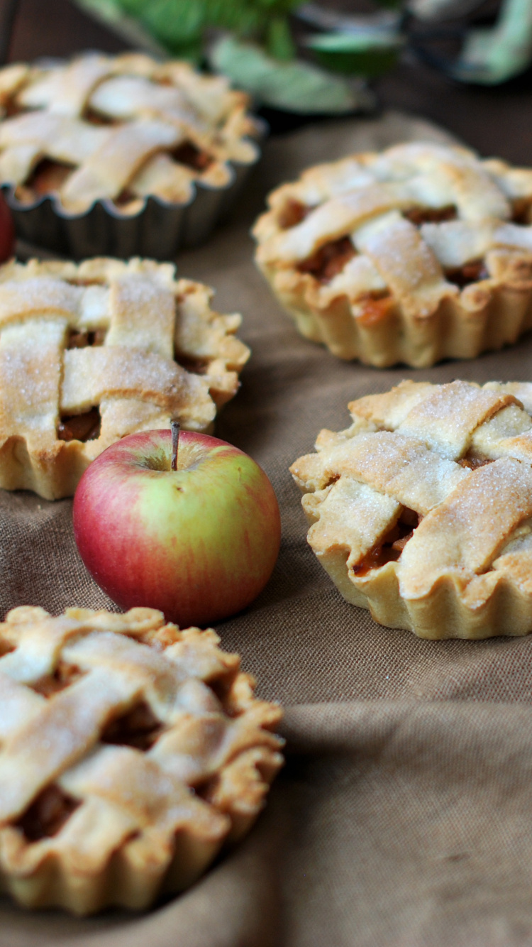 Обои пища, сахарная пудра, apple, выпечка, блюда в разрешении 750x1334