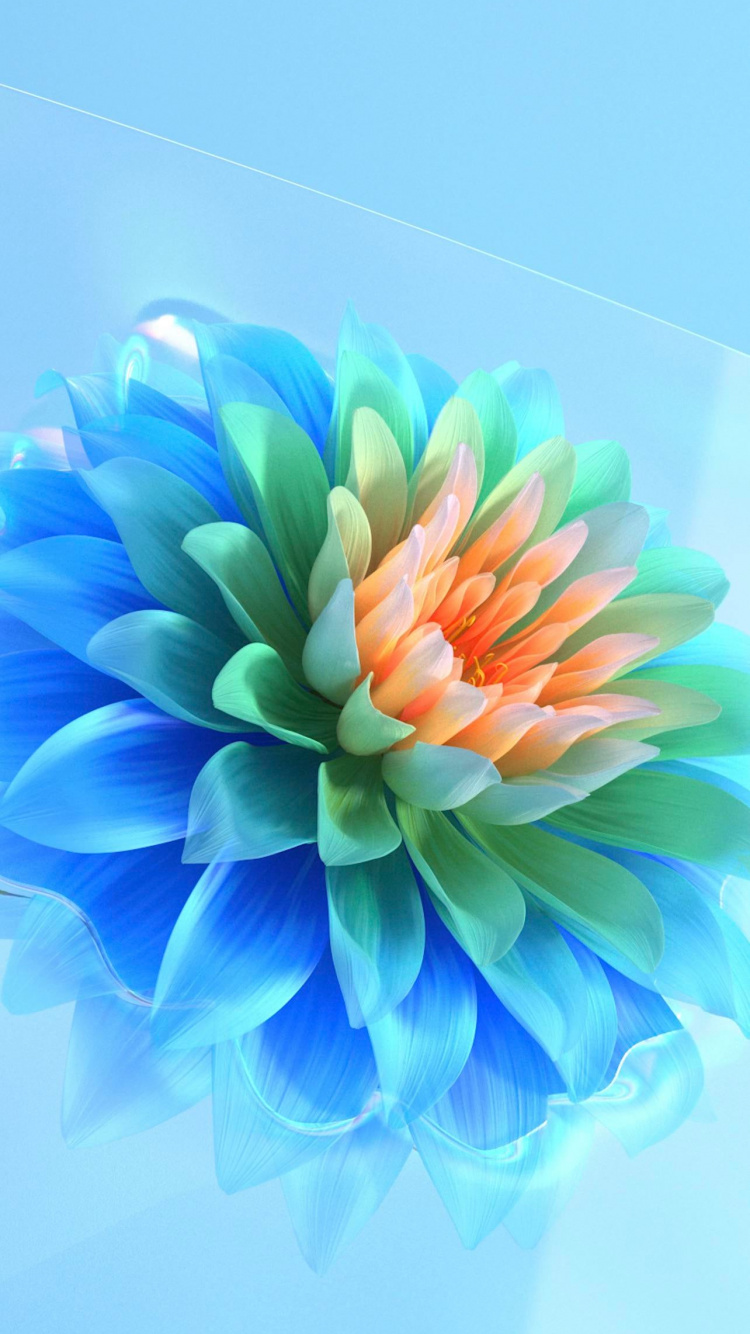 Обои лепесток, цветок, растение, искусство, электрик в разрешении 750x1334