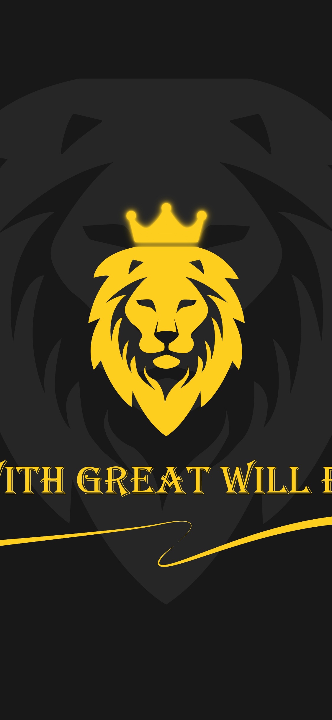 Обои Лев, Король, Аслан, иллюстрация, графический дизайн в разрешении 1125x2436