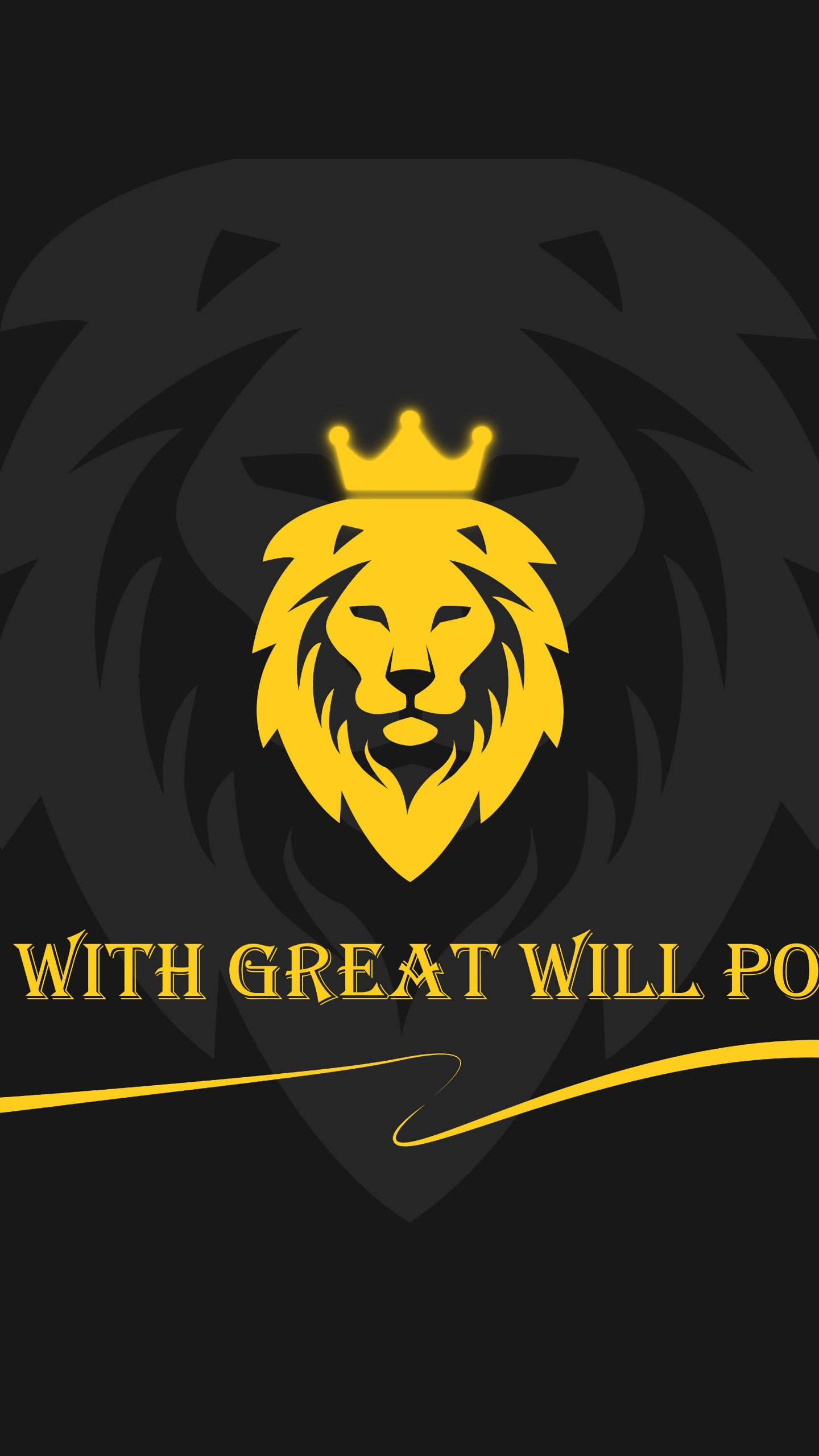 Обои Лев, Король, Аслан, иллюстрация, графический дизайн в разрешении 1440x2560