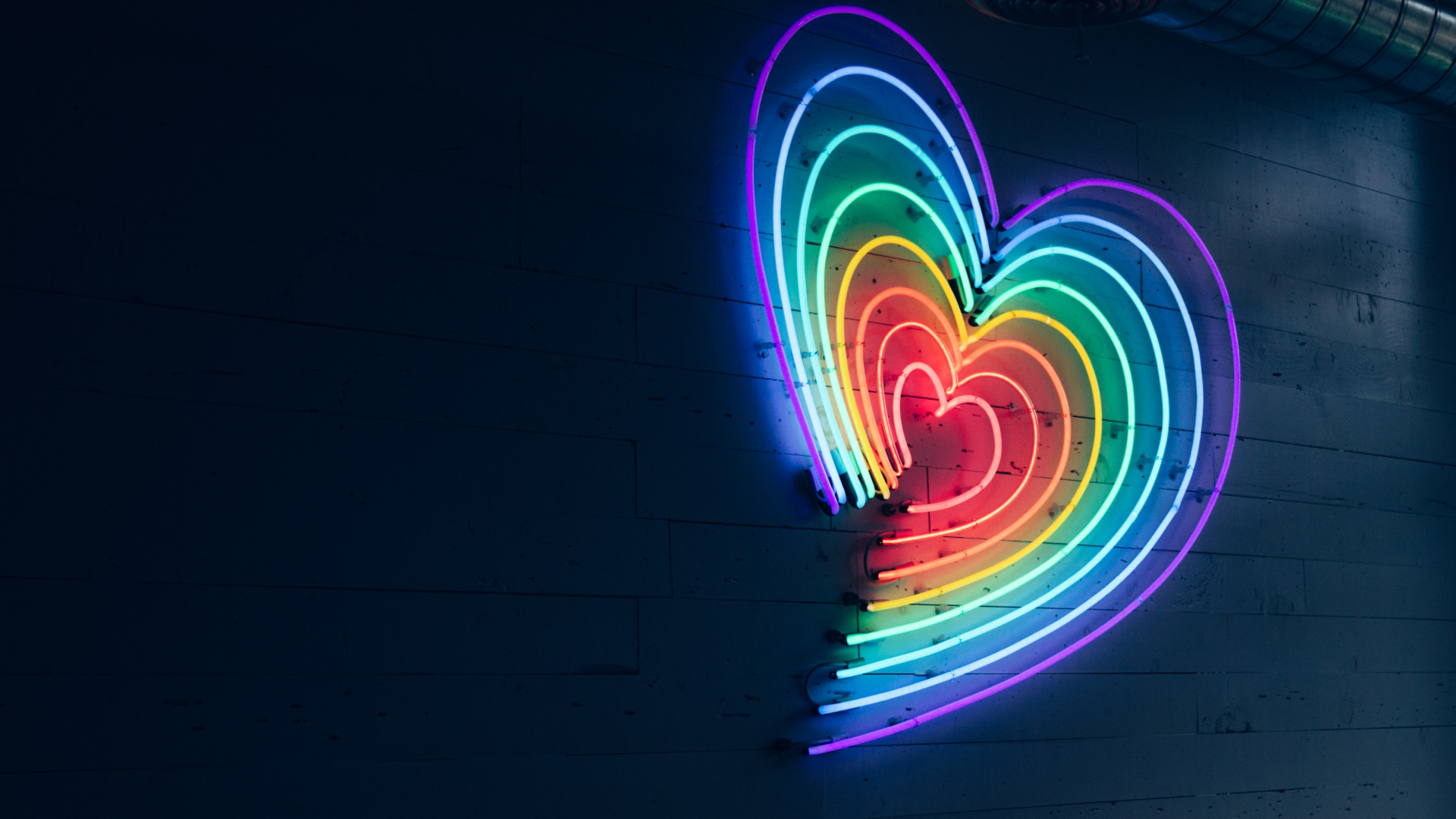 Обои неоновая вывеска, свет, неон, неоновое освещение, графика в разрешении 1920x1080