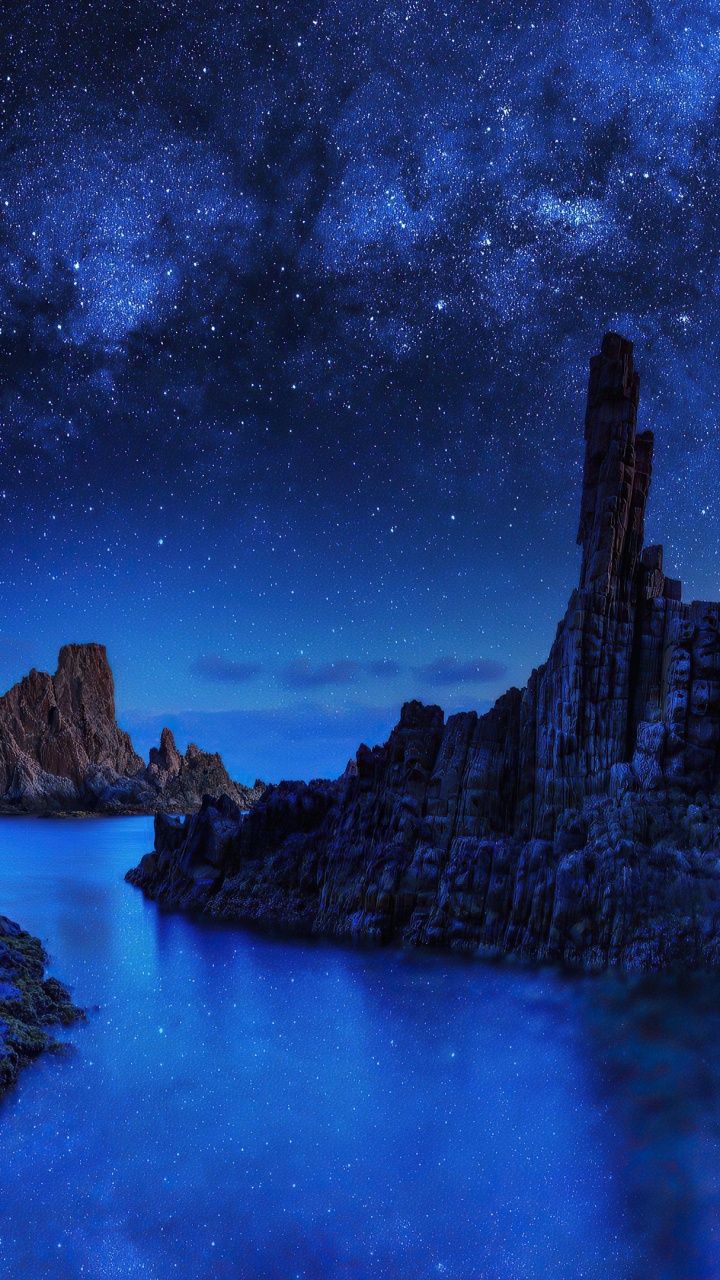 Обои Стив Яблонски Тесса, Тесса, ночь, вода, облако в разрешении 720x1280