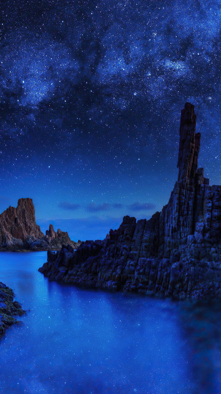 Обои Стив Яблонски Тесса, Тесса, ночь, вода, облако в разрешении 750x1334