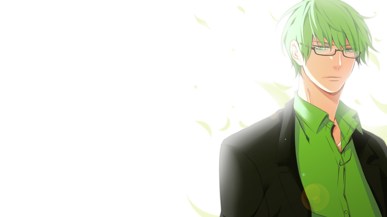 Обои аниме, Манга, зеленый, длинные волосы, улыбка в разрешении 1280x720