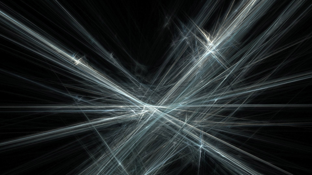 Обои черный, свет, фрактальное искусство, линия, линии в разрешении 1280x720