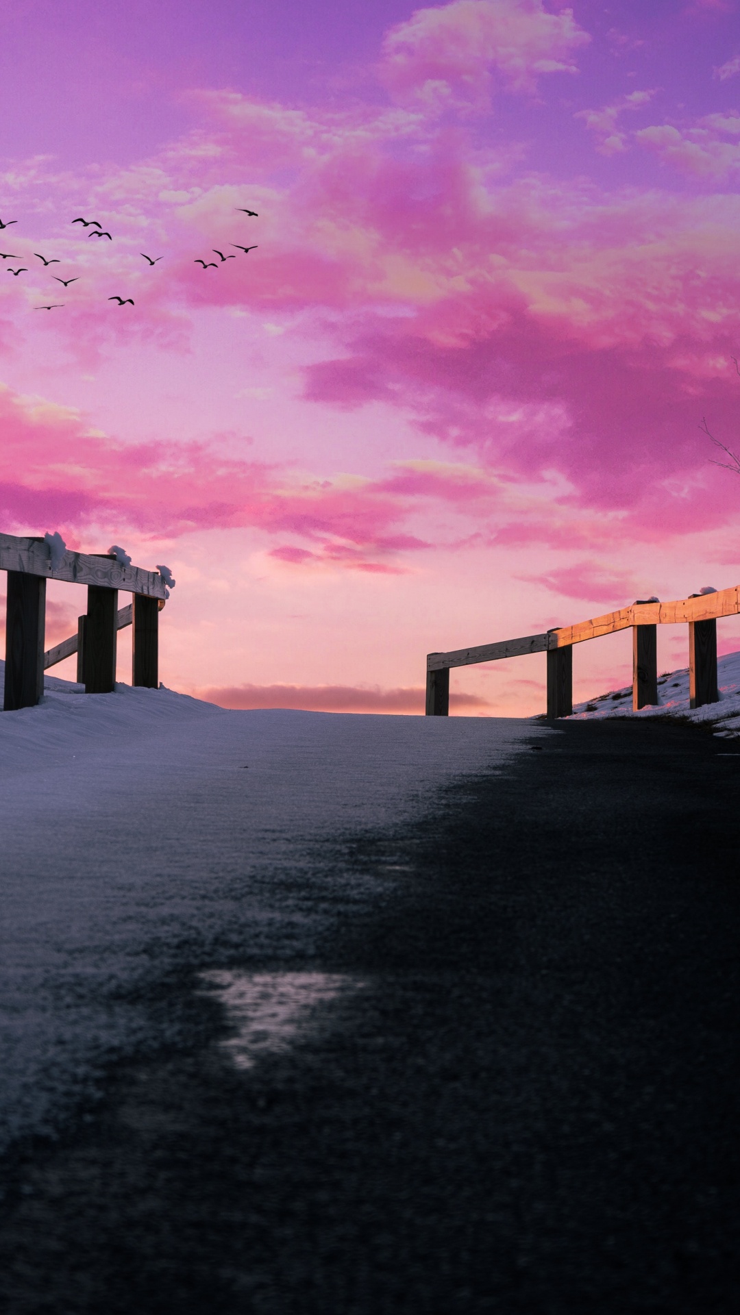 Обои эстетика, природа, природный ландшафт, облако, вечер в разрешении 1080x1920