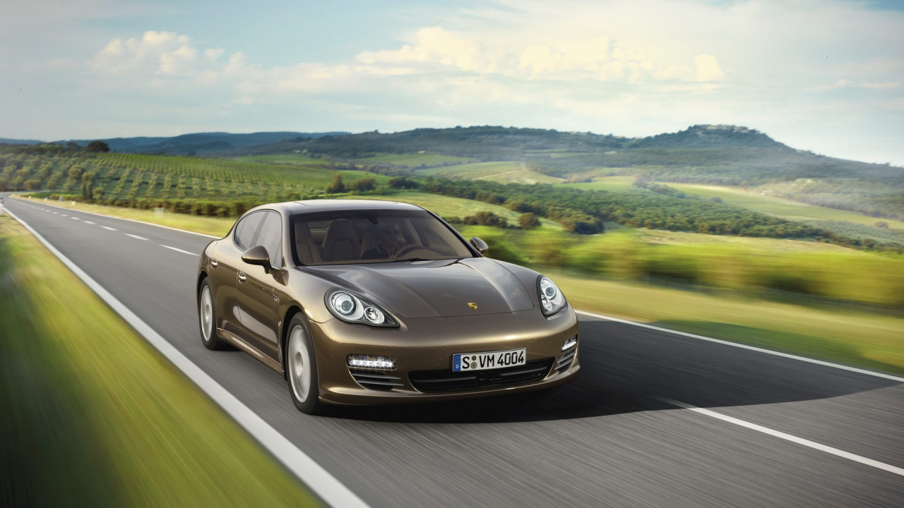 Обои авто, Порше, Порше панамера, семейный автомобиль, 2011 Порше Панамера Турбо в разрешении 1280x720