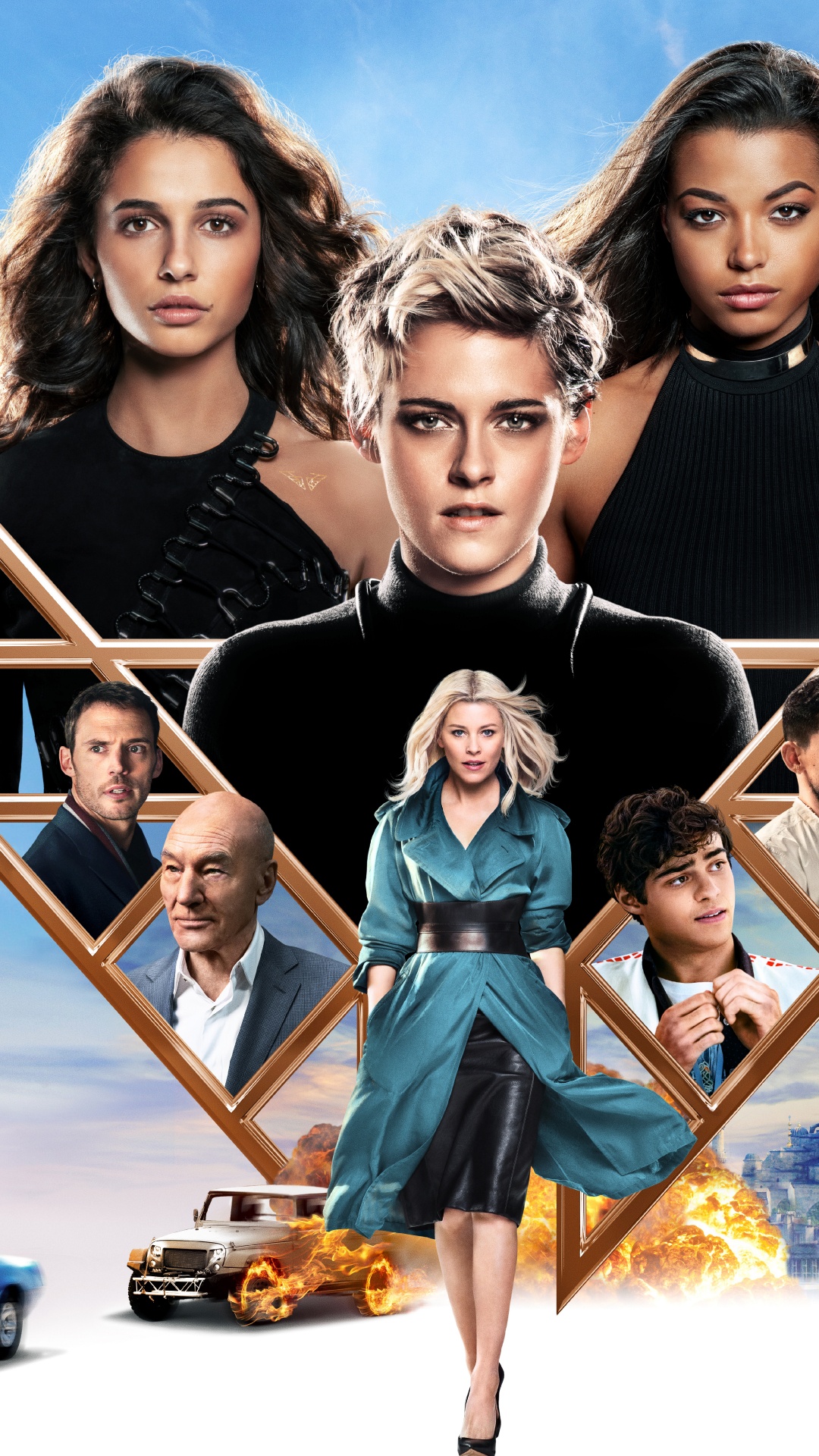 Обои небо, Кристен Стюарт, забава, иллюстрация, обложка альбома в разрешении 1080x1920