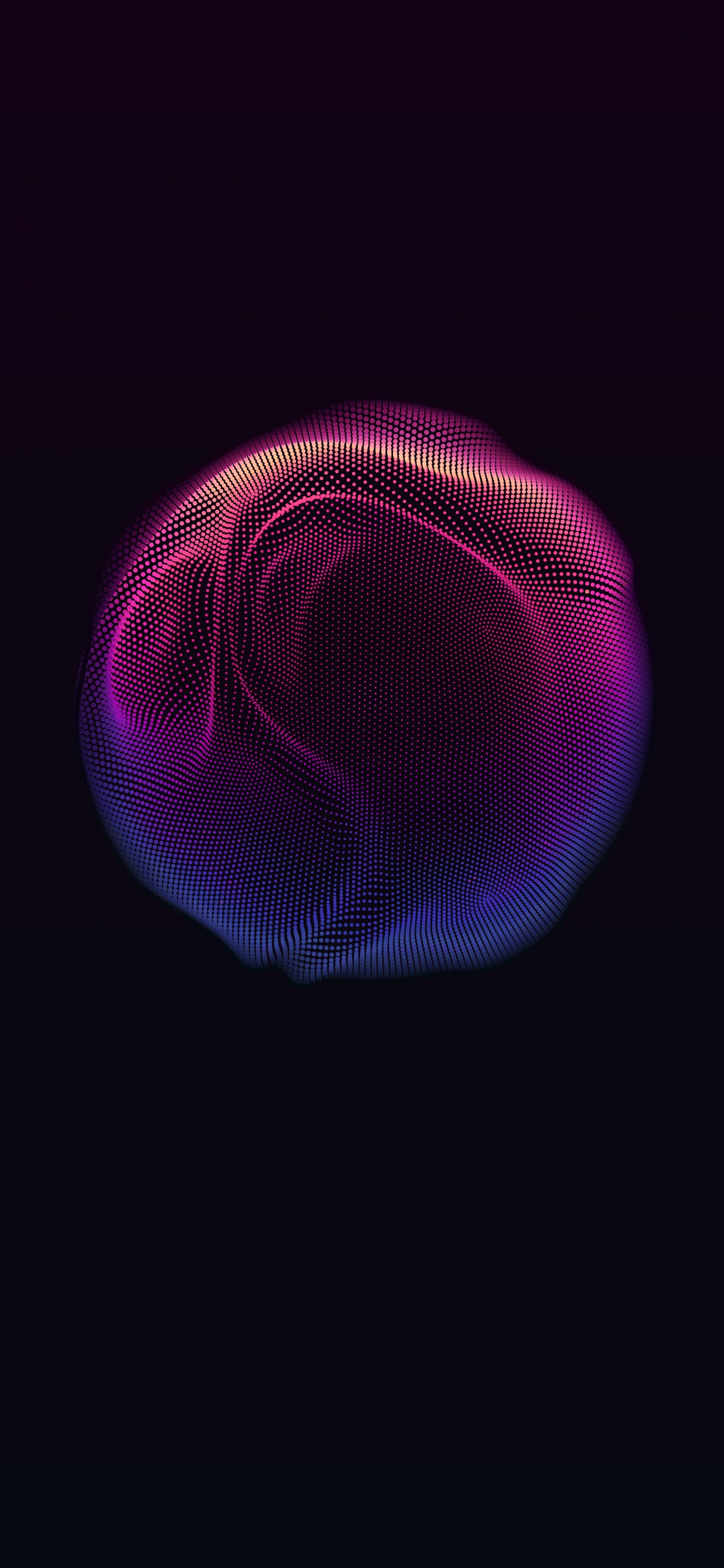 Обои темнота, фрактальное искусство, арт, неделя, фрактал в разрешении 1242x2688