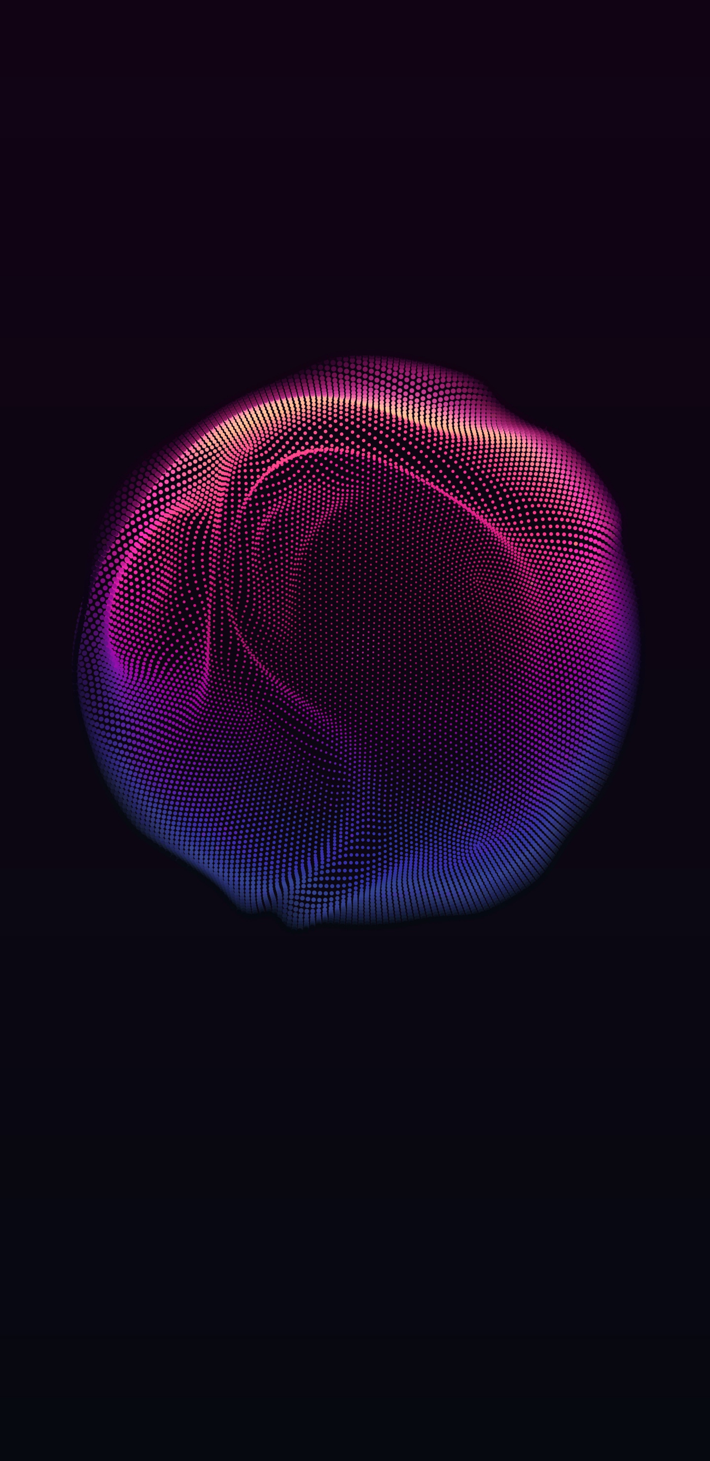 Обои темнота, фрактальное искусство, арт, неделя, фрактал в разрешении 1440x2960