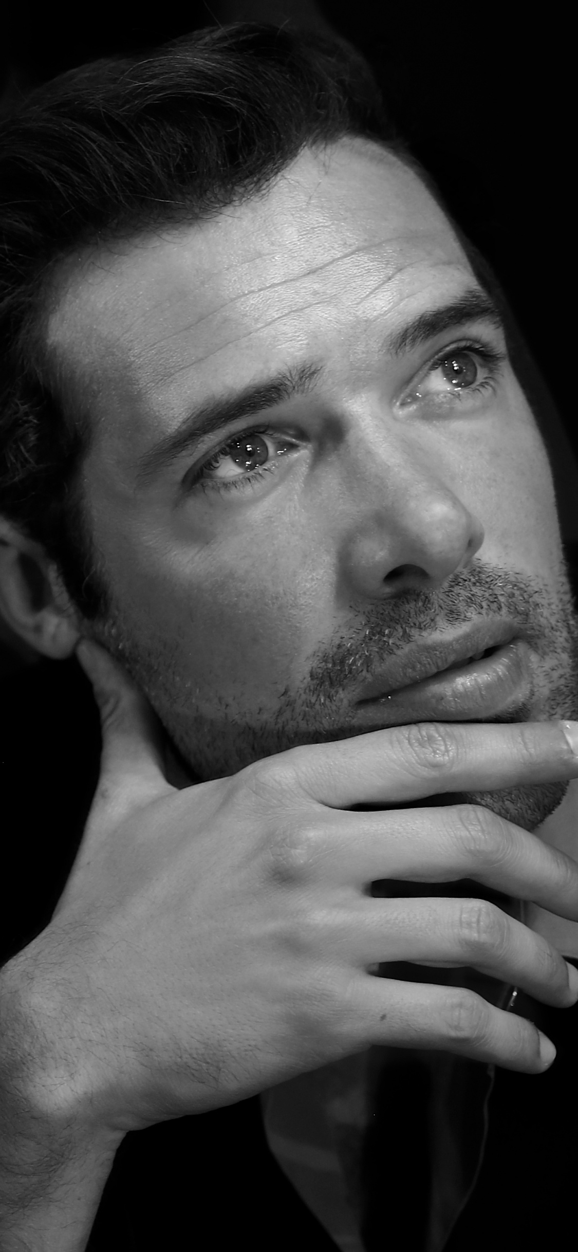 Обои волосы на лице, подбородок, мужчина, джентльмен, темнота в разрешении 1125x2436