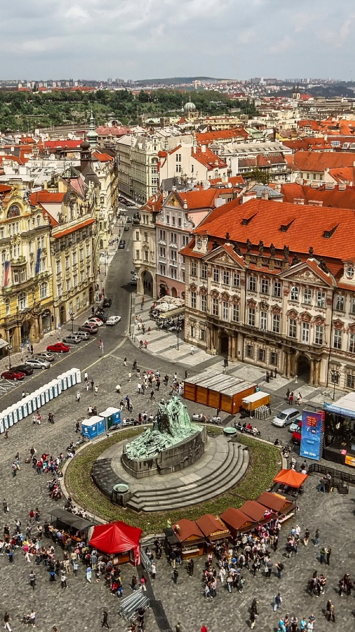 Обои староместская площадь, Пражский град, городская площадь, город, городской район в разрешении 720x1280