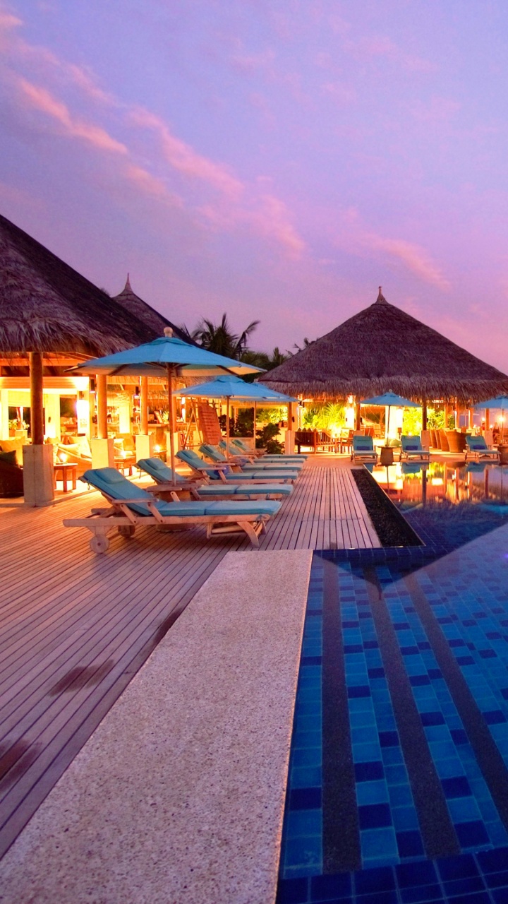 Обои прибежище, путешествие, отпуск, вечер, имущество в разрешении 720x1280