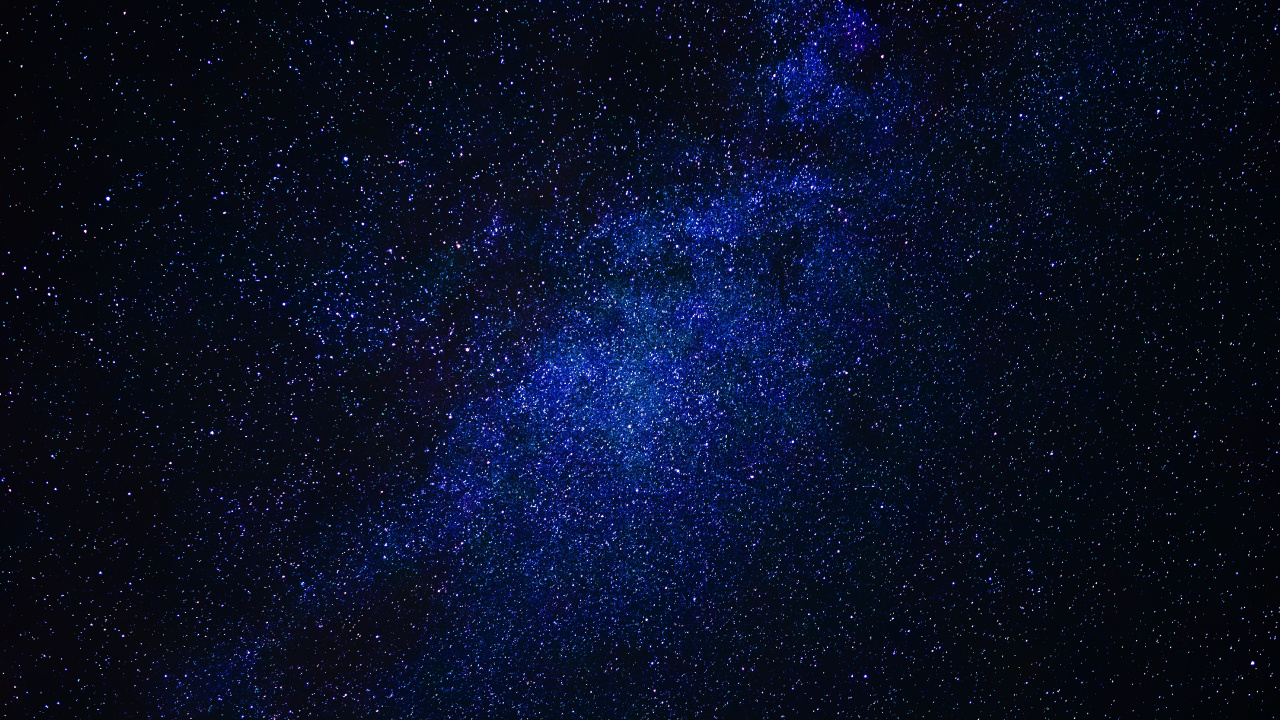 Обои звезда, Галактика, Млечный Путь, синий, черный в разрешении 1280x720