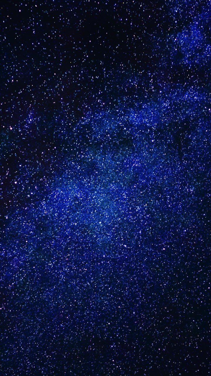 Обои звезда, Галактика, Млечный Путь, синий, черный в разрешении 720x1280