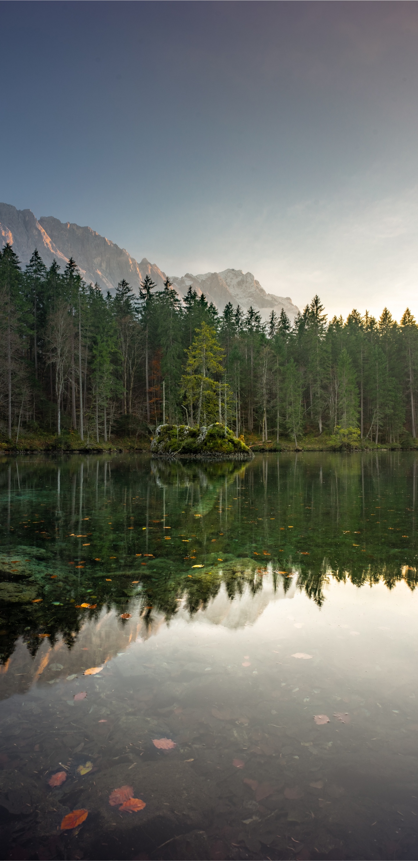 Обои отражение, природа, водоем, озеро, дикая местность в разрешении 1440x2960