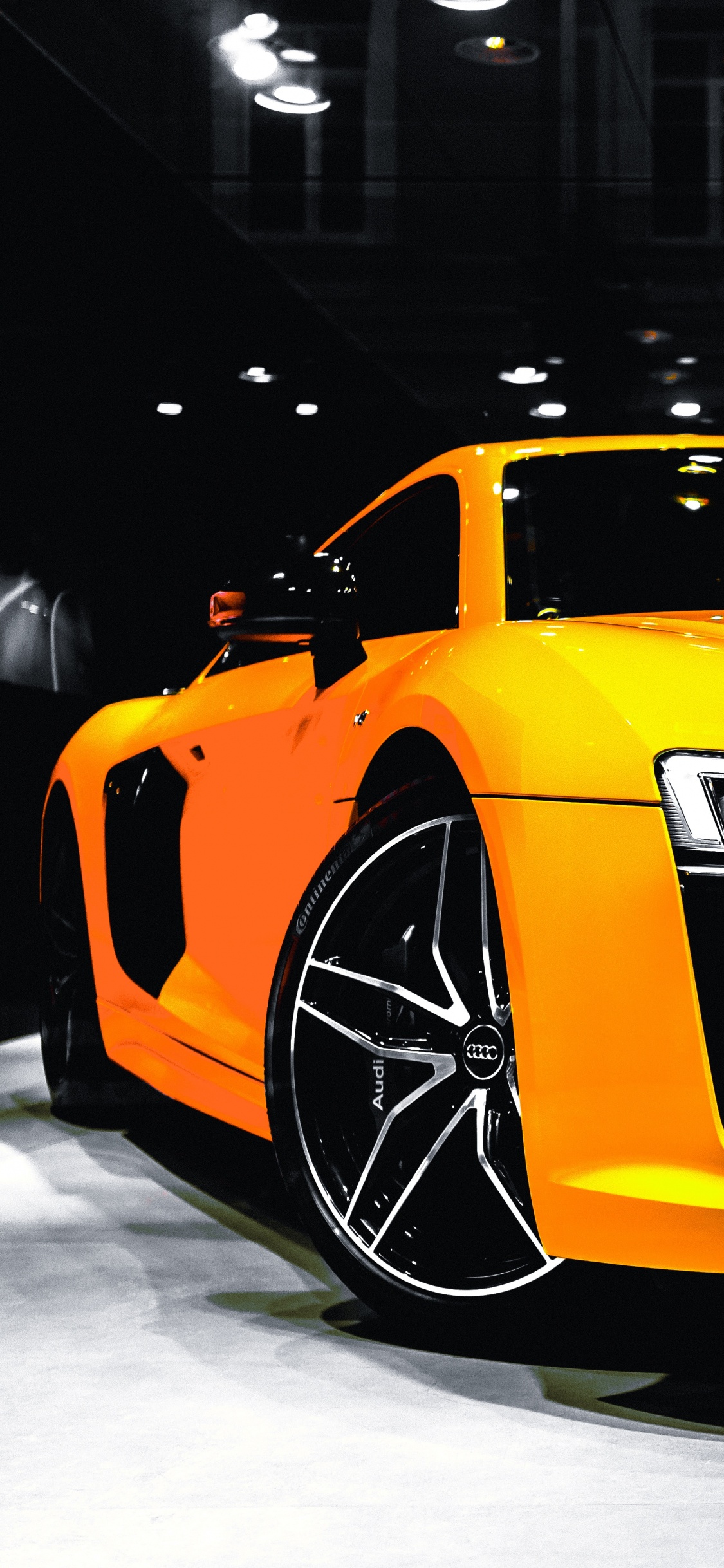 Обои audi, авто, спорткар, Ауди R8 Спайдер, Авто шоу в разрешении 1125x2436