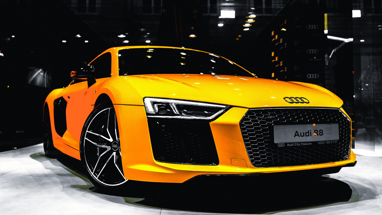 Обои audi, авто, спорткар, Ауди R8 Спайдер, Авто шоу в разрешении 1280x720