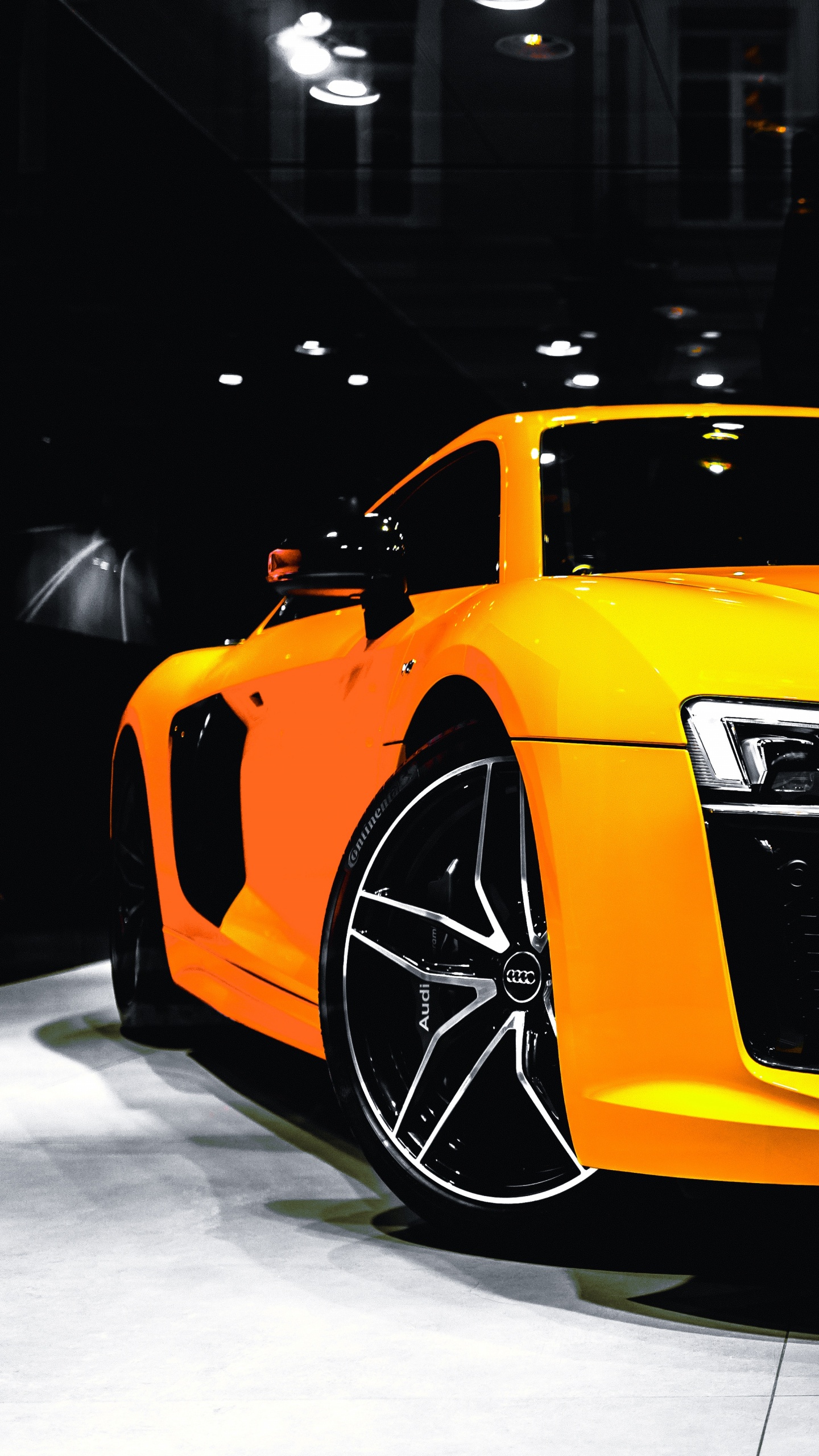 Обои audi, авто, спорткар, Ауди R8 Спайдер, Авто шоу в разрешении 1440x2560