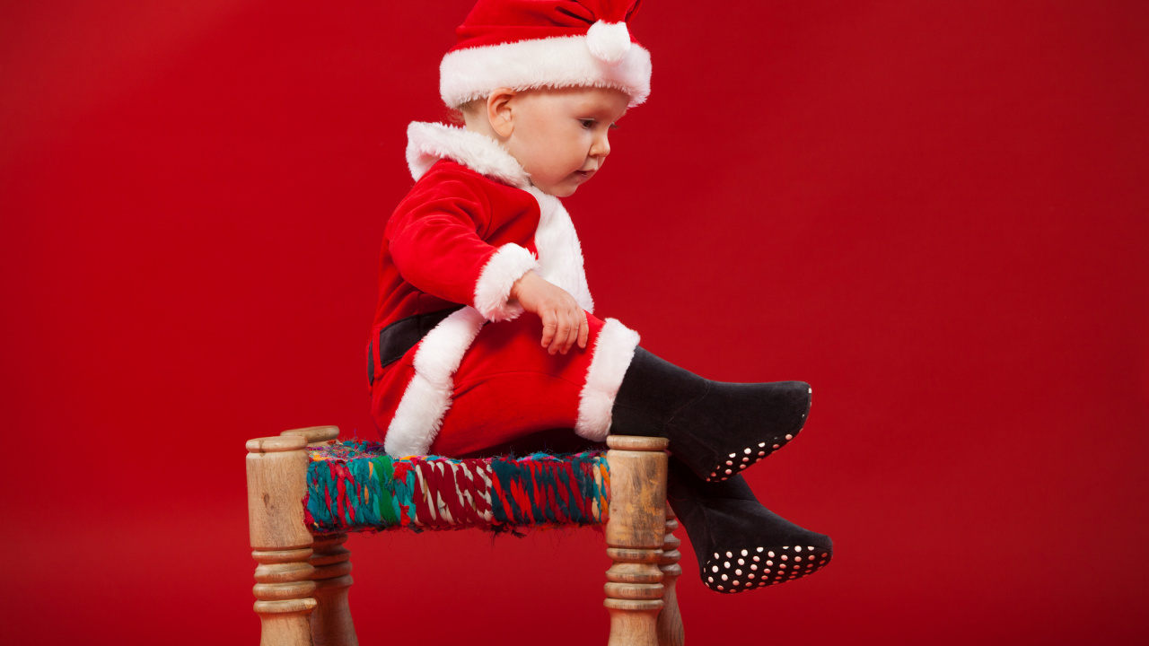 Обои Рождественский день, Санта-Клаус, Новый год, Дед Мороз, красный цвет в разрешении 1280x720