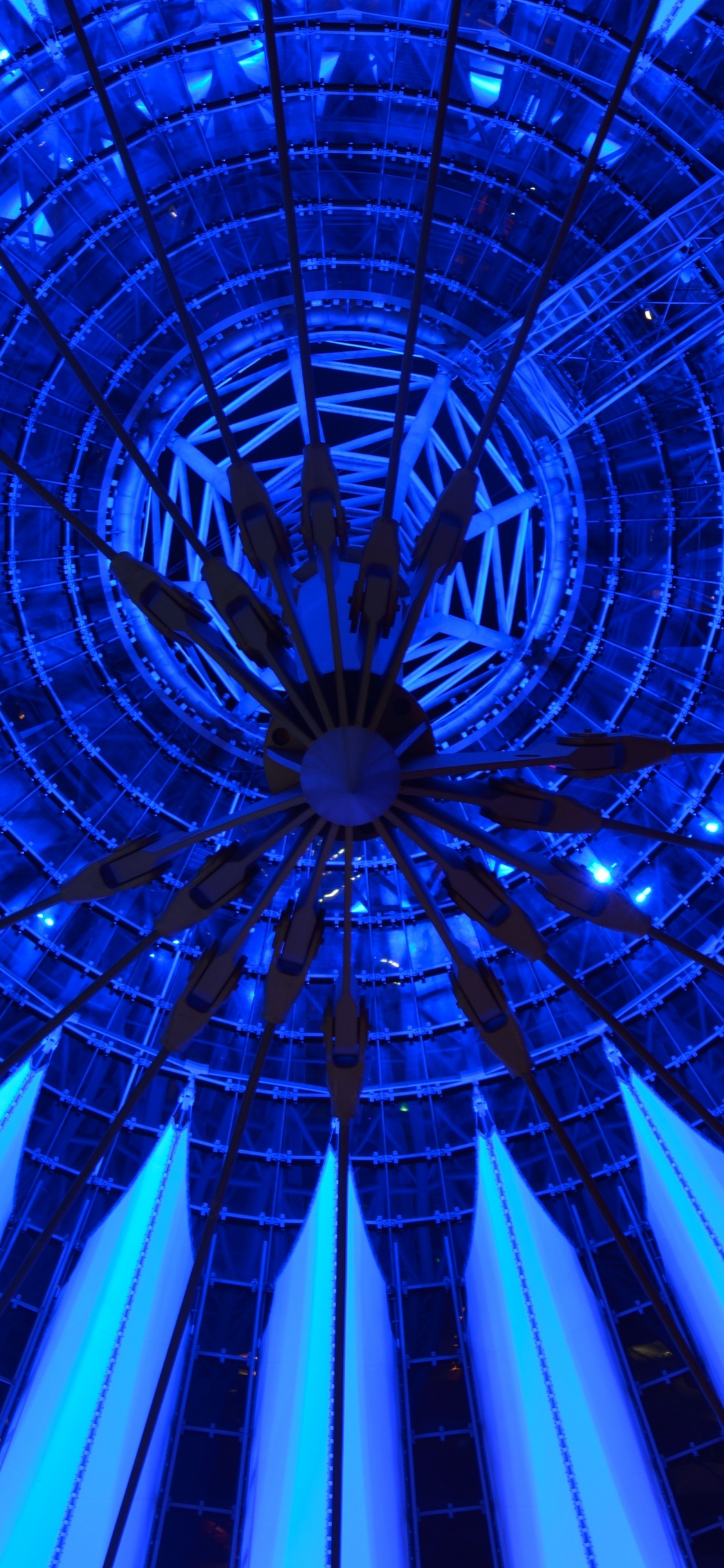 Обои синий, электрик, синий кобальт, симметрия, узор в разрешении 1125x2436