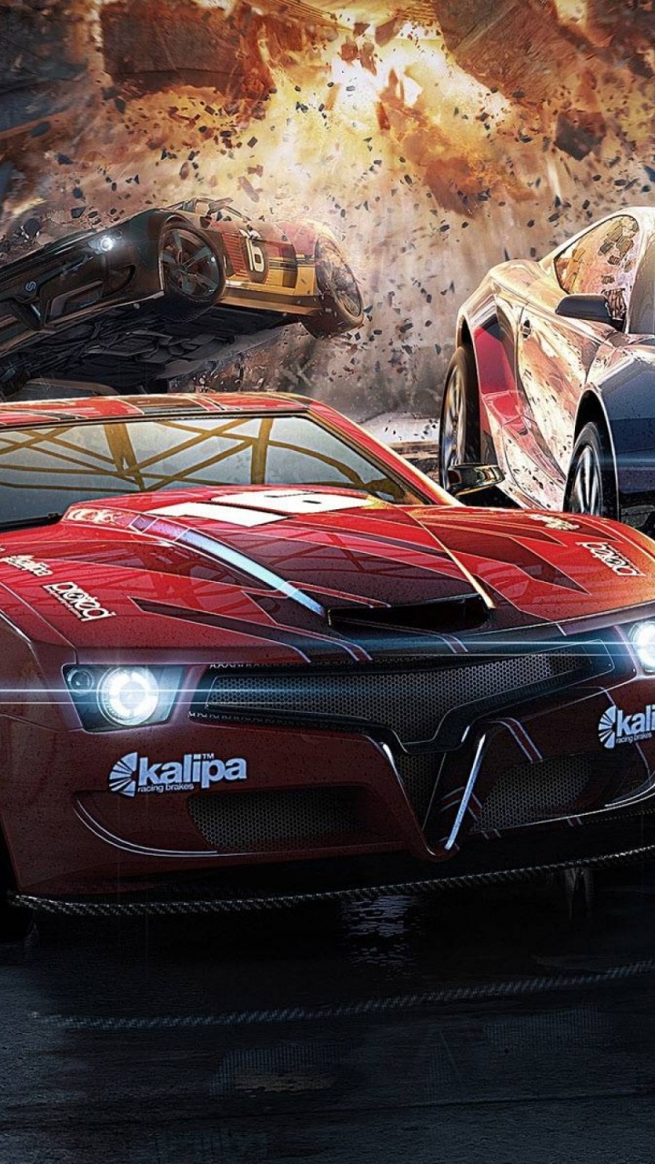 Обои авто, спорткар, автогонки, спортивный гоночный автомобиль, компьютерная игра в разрешении 720x1280