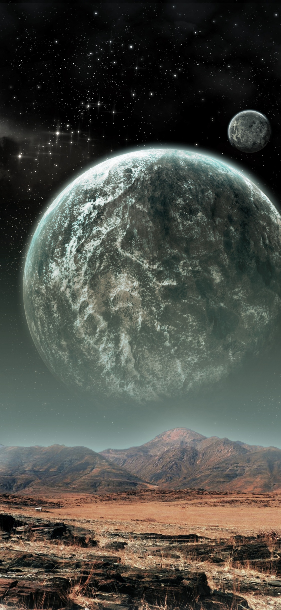 Обои планета, арт, Вселенная, астрономический объект, природа в разрешении 1125x2436