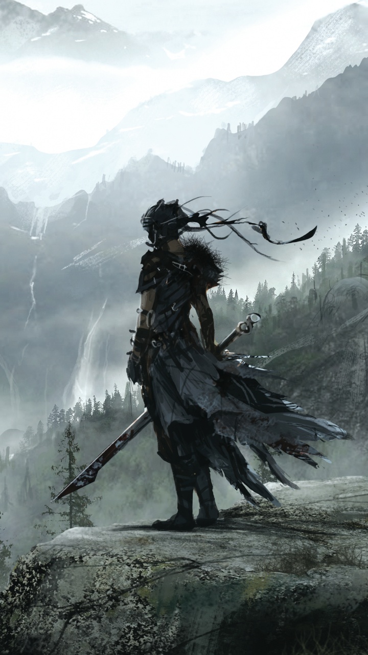 Обои playstation 4, компьютерная игра, мифология, мифическое существо, местность в разрешении 720x1280