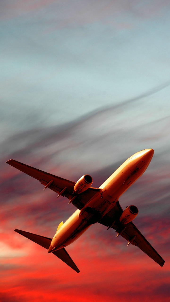 Обои самолет, самолеты, полет, авиация, воздушное путешествие в разрешении 720x1280