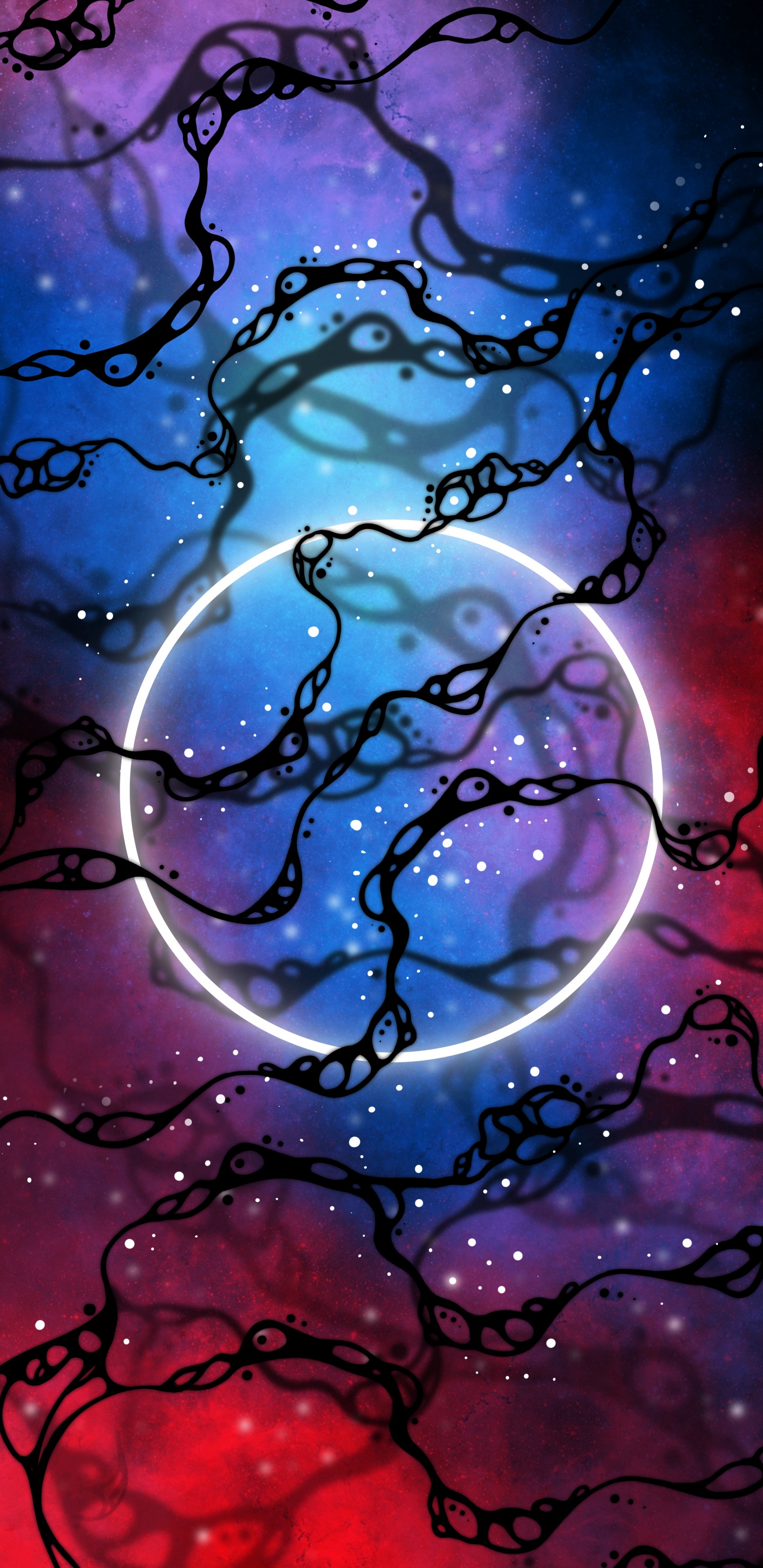 Обои вода, жидкий, лазурный, пурпур, арт в разрешении 1440x2960