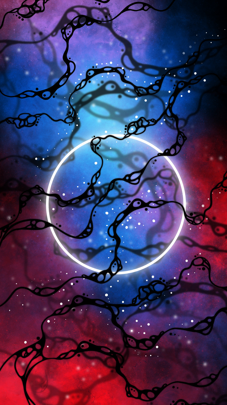 Обои вода, жидкий, лазурный, пурпур, арт в разрешении 750x1334