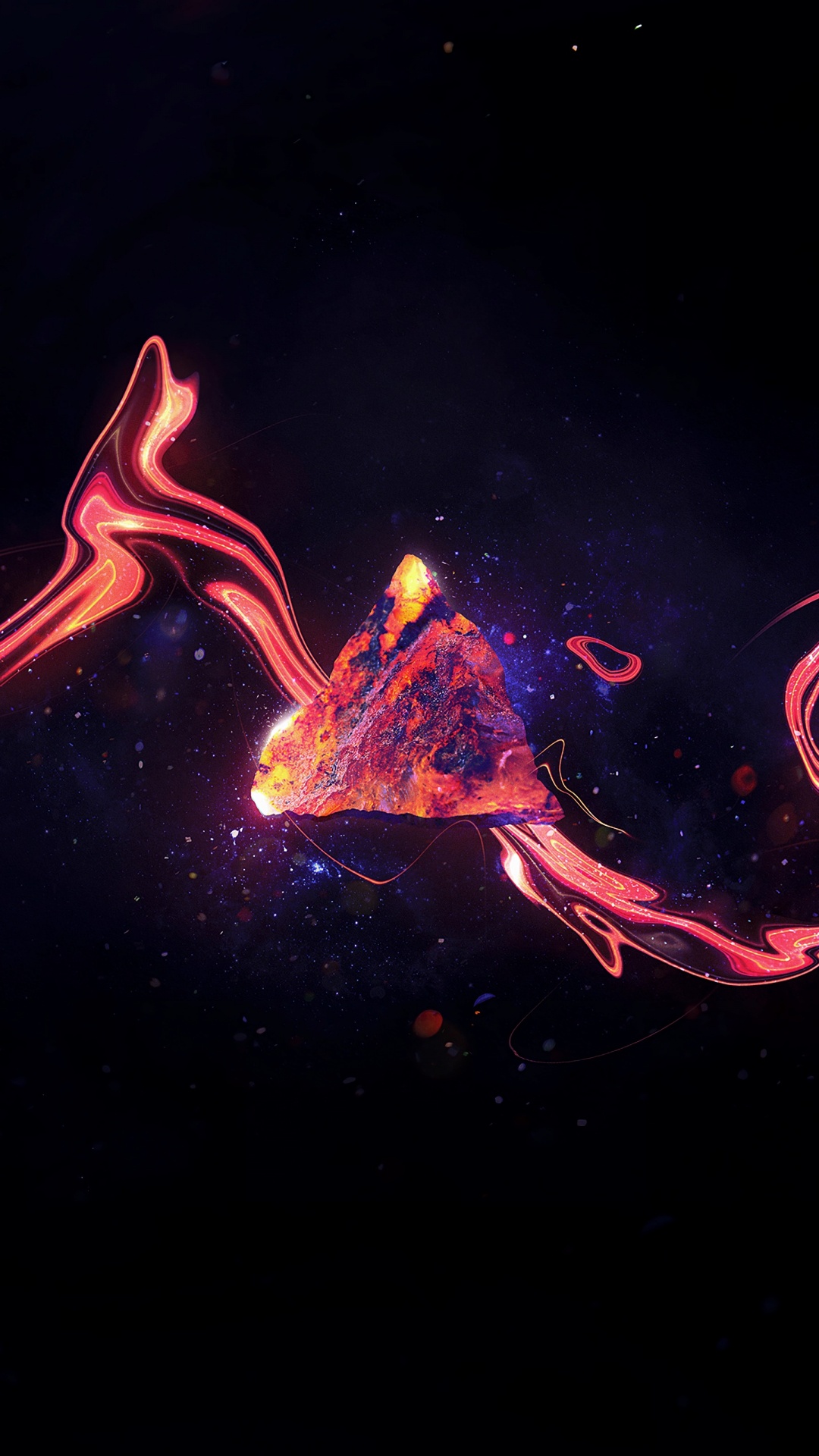 Обои черный, красный цвет, свет, вода, темнота в разрешении 1080x1920