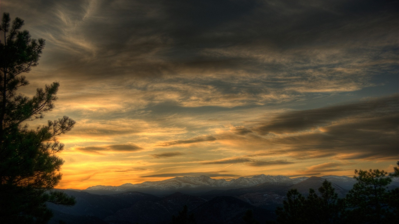 Обои облако, природа, закат, послесвечение, восход солнца в разрешении 1280x720